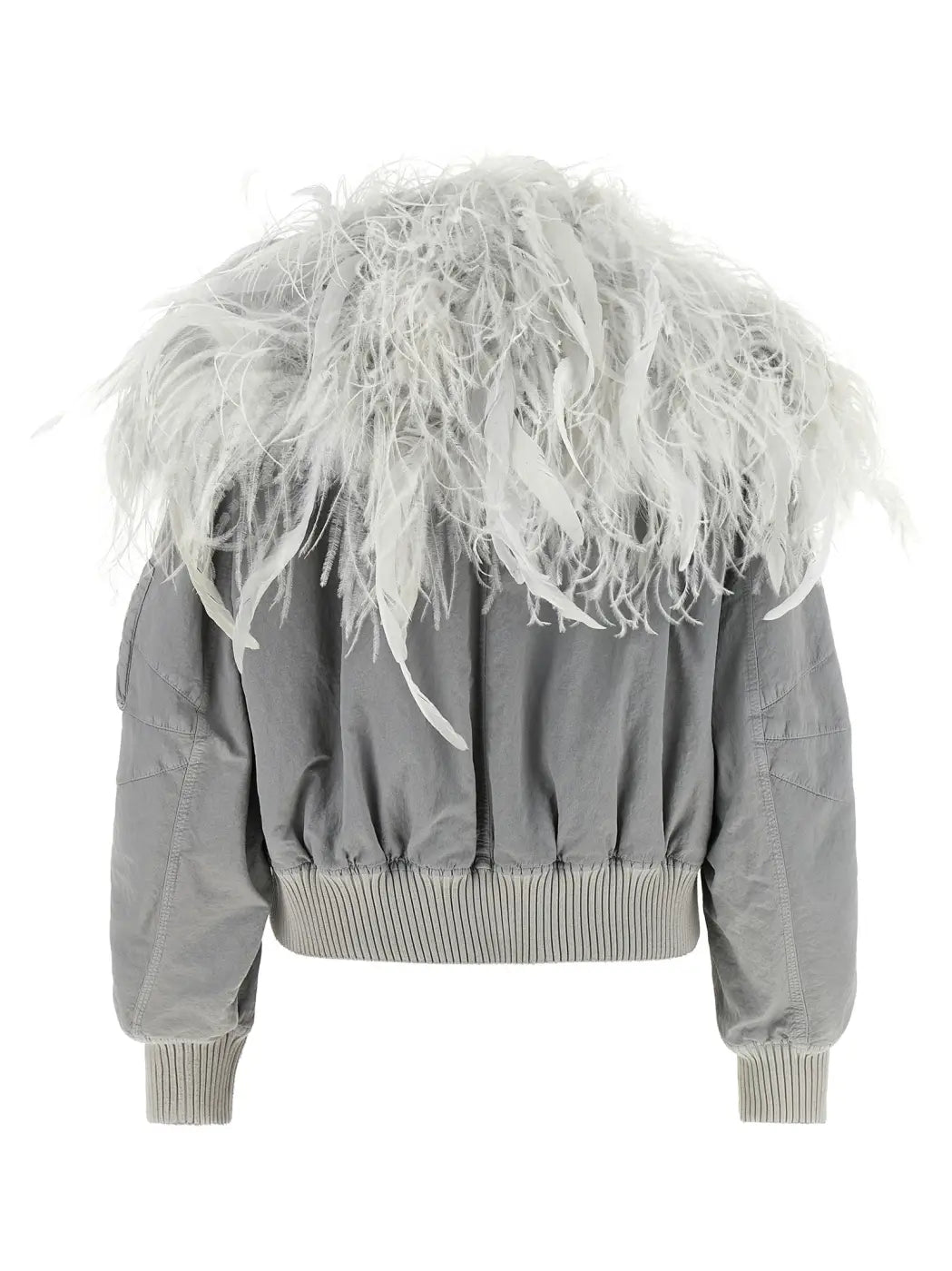The Attico Gray Polyamide Bomber