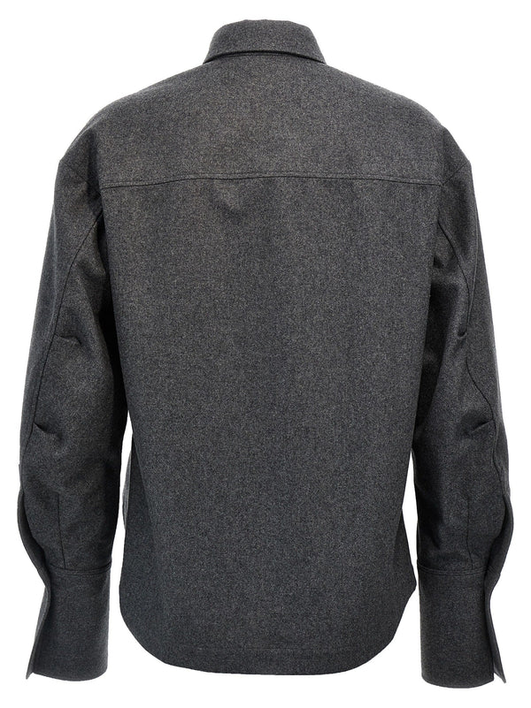 The Attico - Women’s Gray Wool Blouse