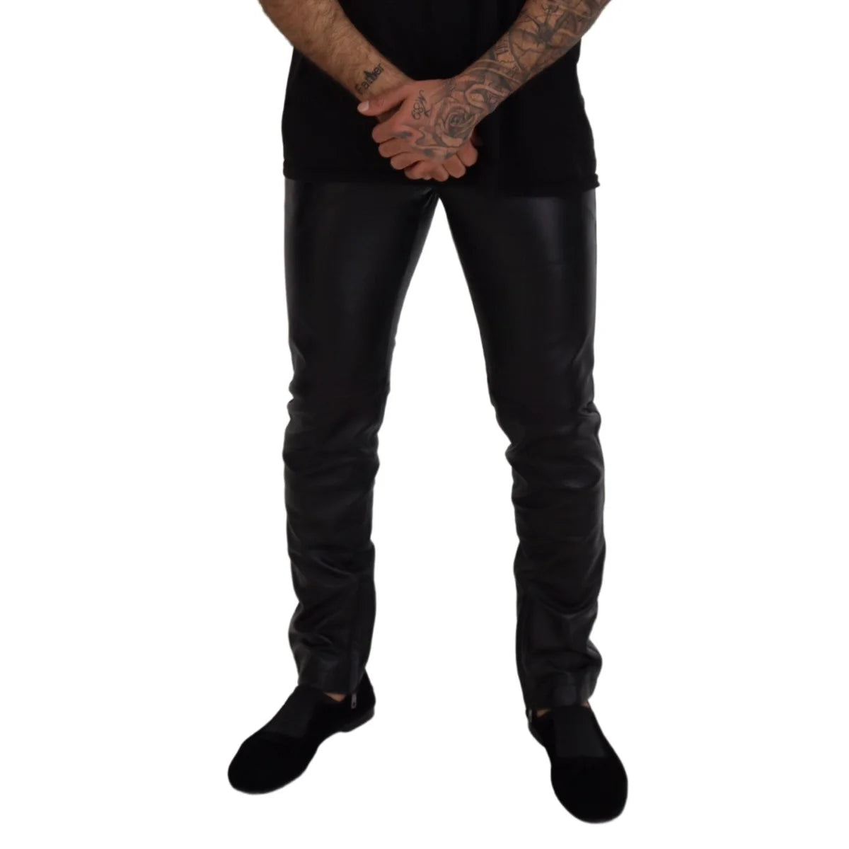 Authentic Dolce Gabbana Black Italian Luxury Pants &