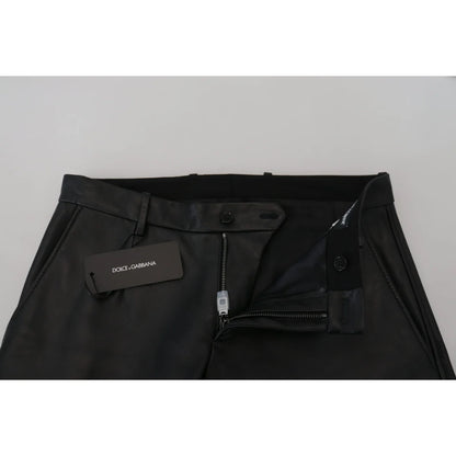 Authentic Dolce Gabbana Black Italian Luxury Pants &