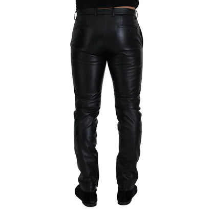 Authentic Dolce Gabbana Black Italian Luxury Pants &