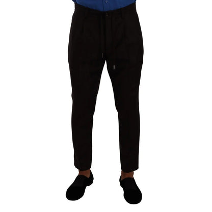 Authentic Dolce Gabbana Burgundy Virgin Wool Joggers &