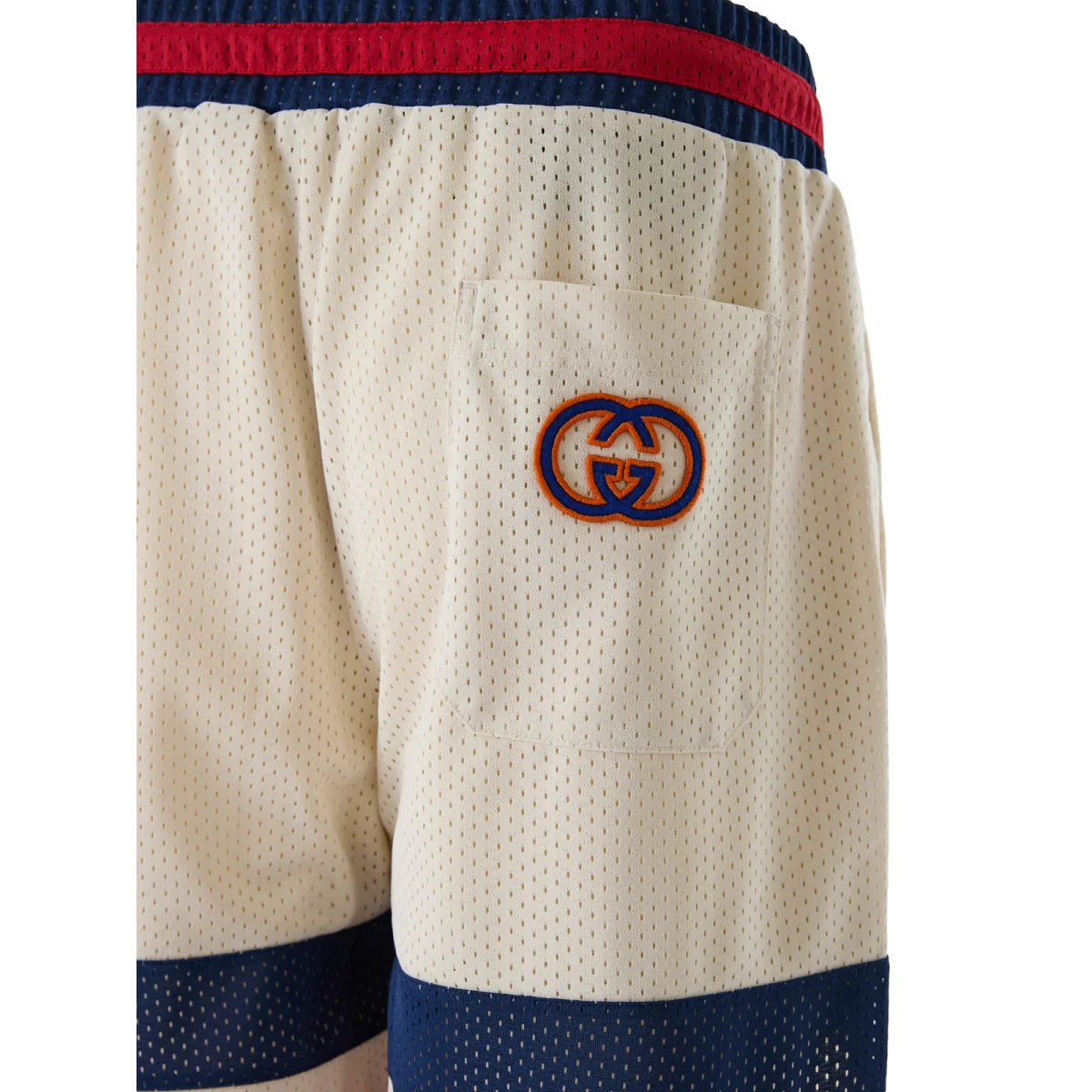 Authentic Gucci Cream Polyester Logo Shorts Steal