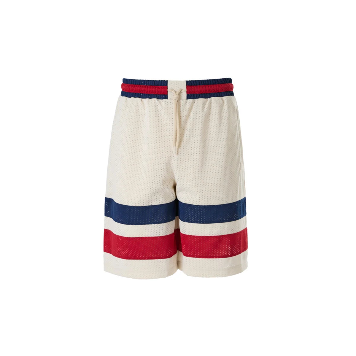 Authentic Gucci Cream Polyester Logo Shorts Steal