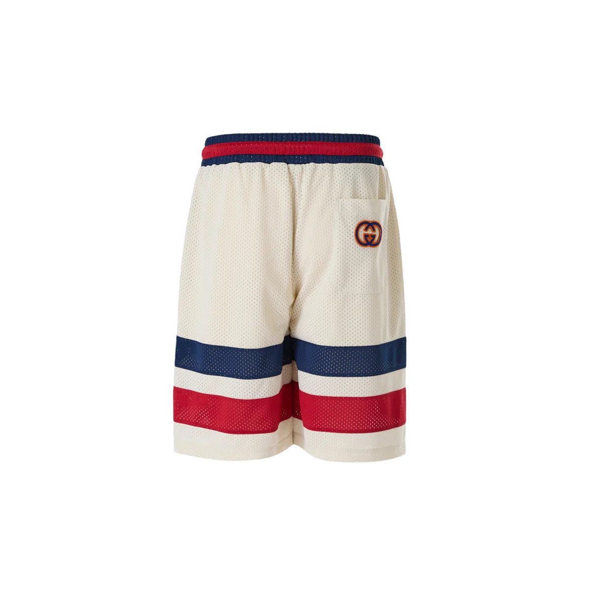 Authentic Gucci Cream Polyester Logo Shorts Steal