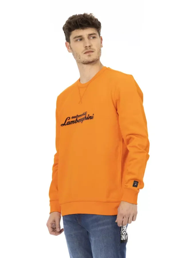 Automobili Lamborghini Orange Cotton Men’s Sweater