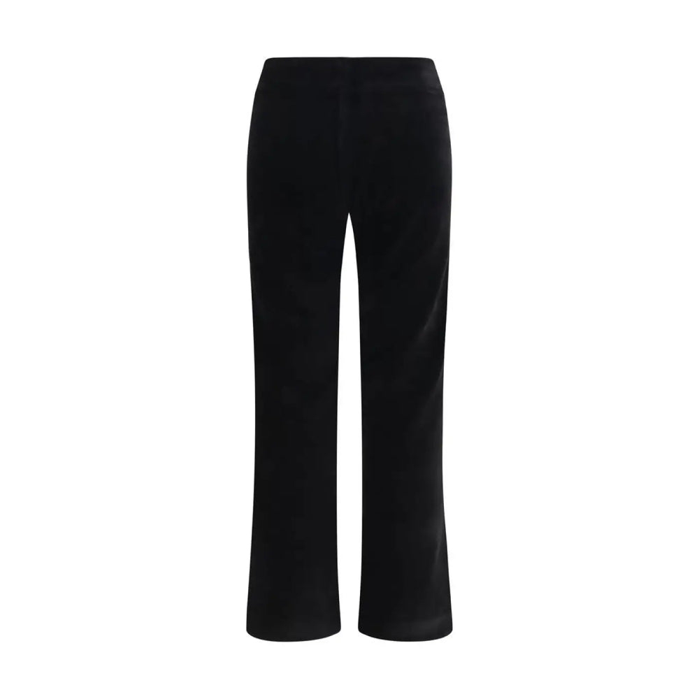 Avenue Montaigne Black Cotton Flared Pants