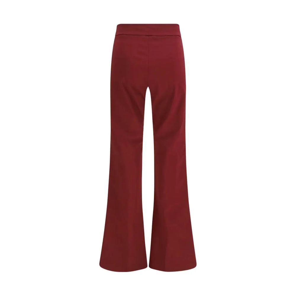 Avenue Montaigne Bordeaux Viscose Casual Pants