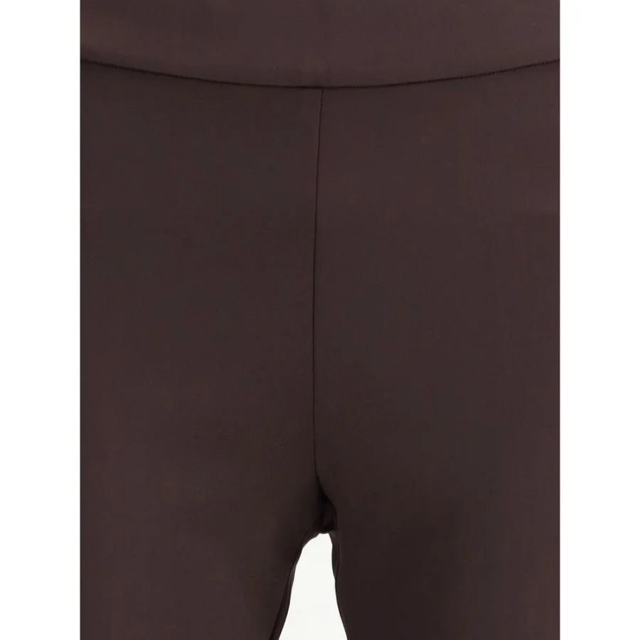 Avenue Montaigne Brown Elastane Flared Pants