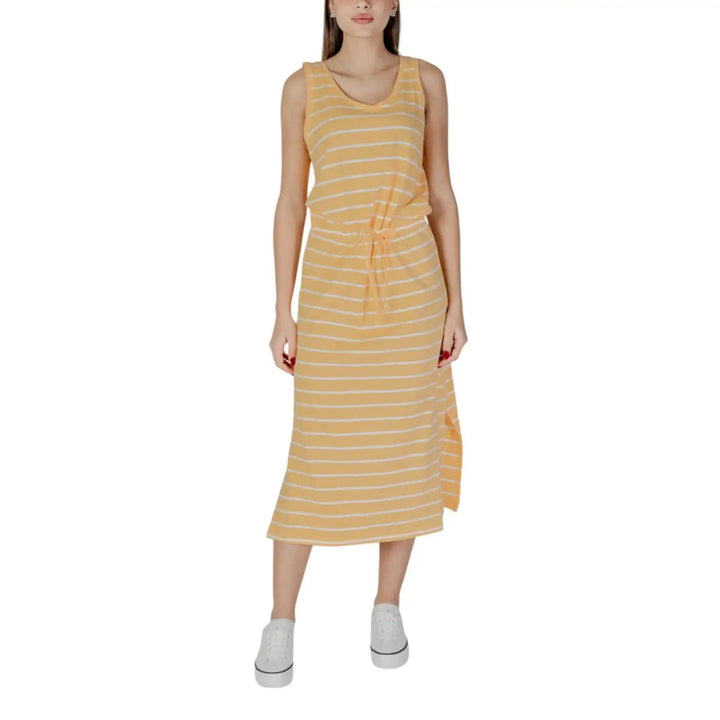 B.Young Bicolor Cotton Long Dress