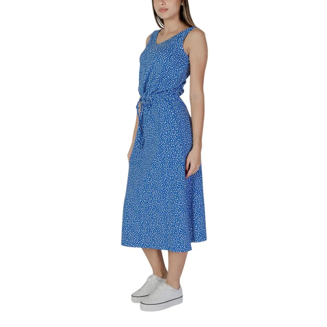 B.Young White Cotton Long Dress