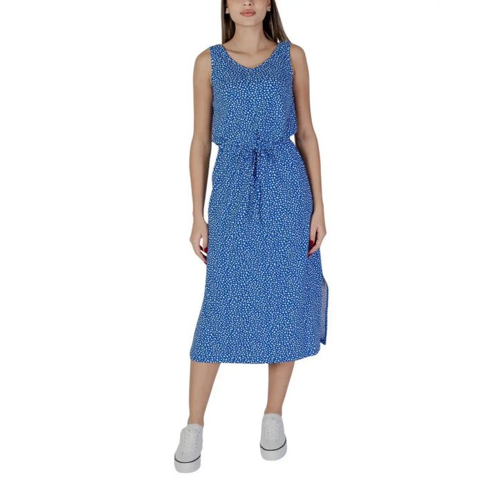 B.Young White Cotton Long Dress