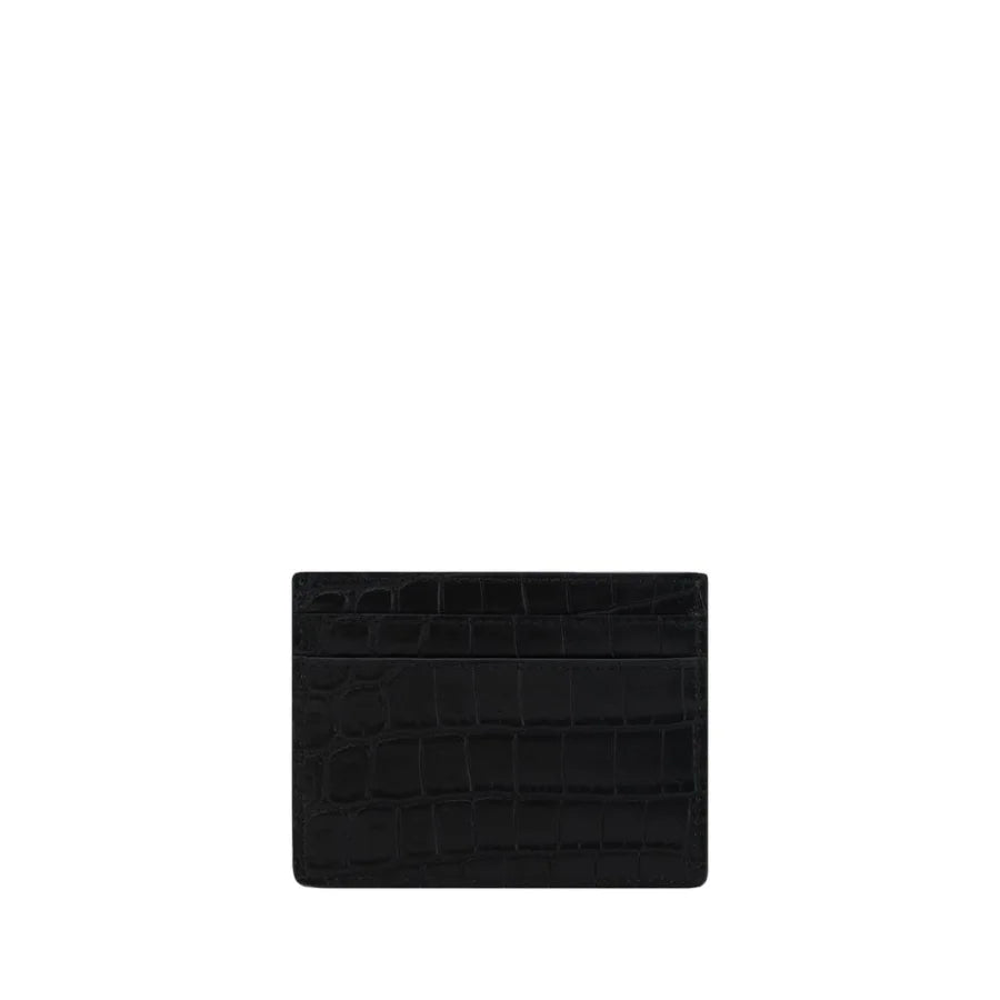 Saint Laurent Black Calf Leather Bos Taurus Wallet