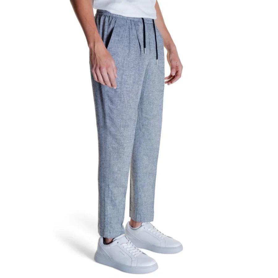 Antony Morato Black Linen Casual Pants