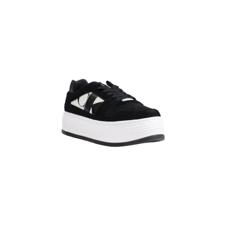 Calvin Klein Jeans Black Leather Platform Sneakers