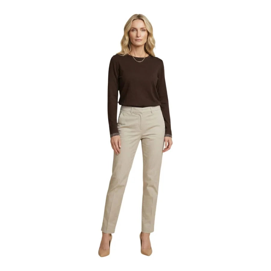 Street One Brown Cotton Long Sleeve T-Shirt