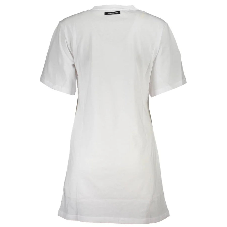 Cavalli Class Bianco Cotton Women T-Shirt