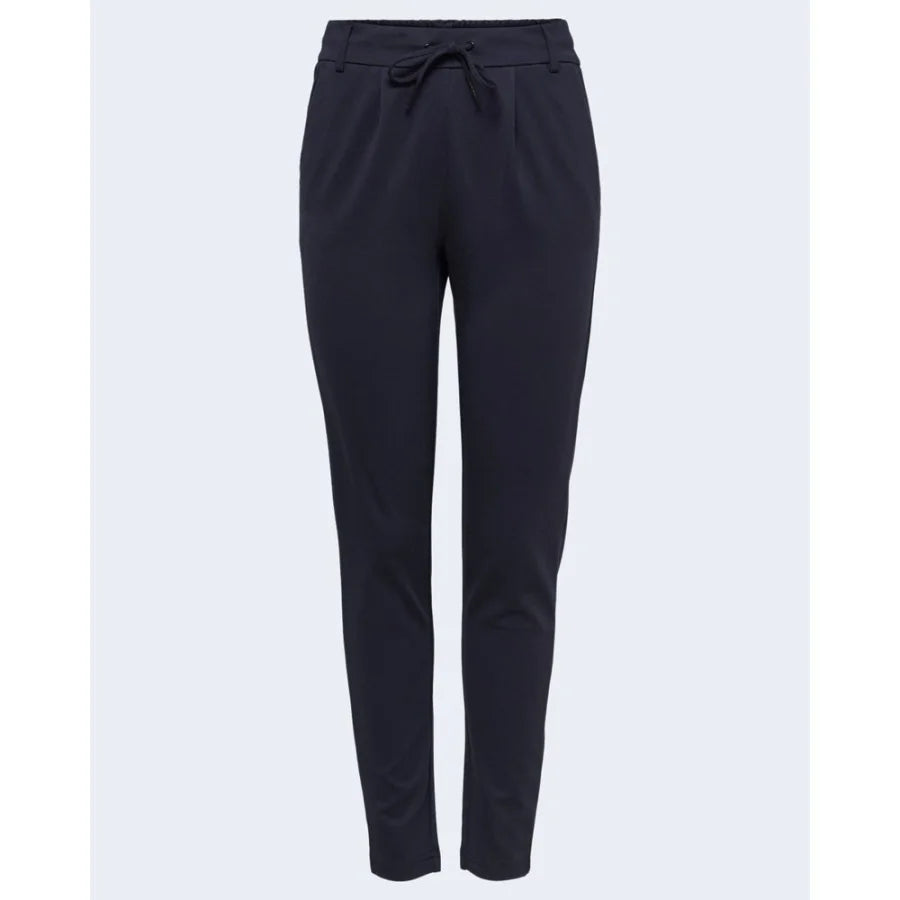 Only Blue Viscose Casual Pants