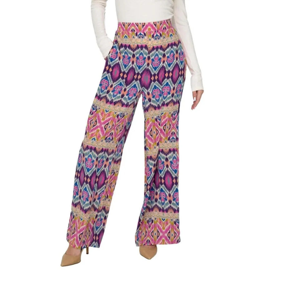 Only Multicolor Recycled Polyester Casual Pants