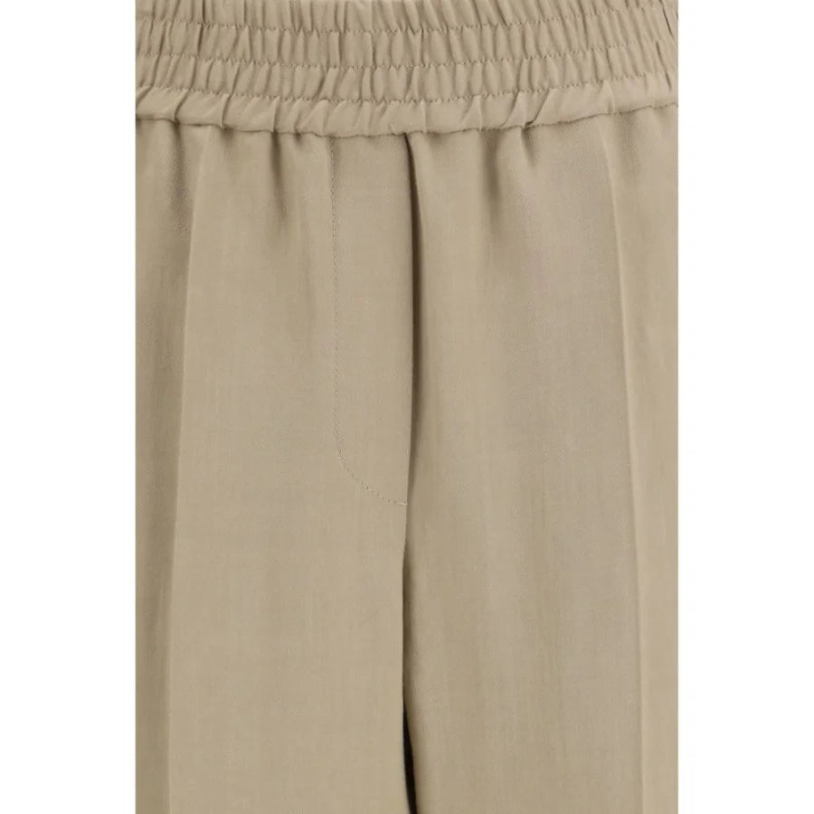 Brunello Cucinelli Beige Viscose Casual Pants