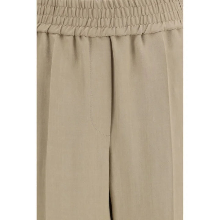 Brunello Cucinelli Beige Viscose Casual Pants