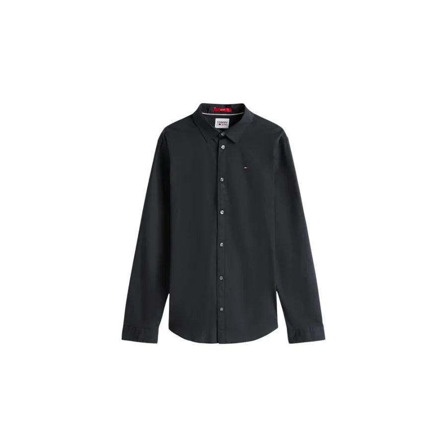 Tommy Hilfiger Jeans Black Cotton Dress Shirt