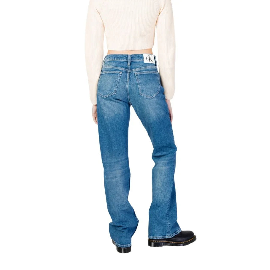 Calvin Klein Jeans Blue Cotton Mom