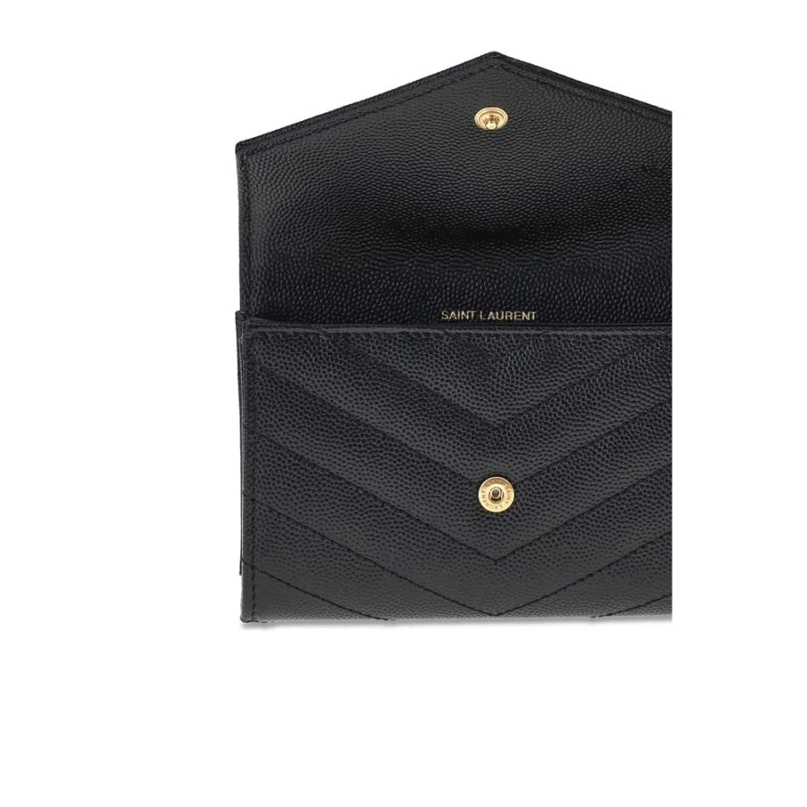 Saint Laurent Black Calf Leather Bos Taurus Wallet