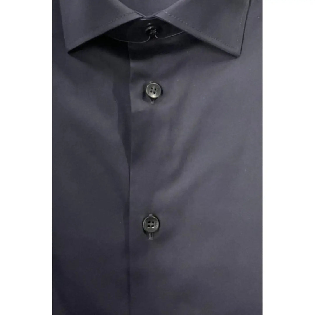 Baldinini Trend Black Cotton Men’s Shirt