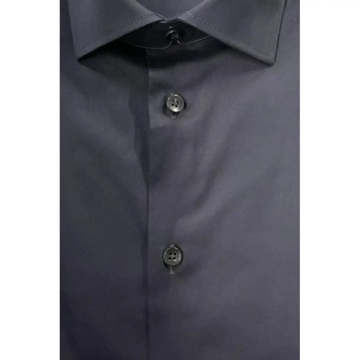 Baldinini Trend Black Cotton Men’s Shirt
