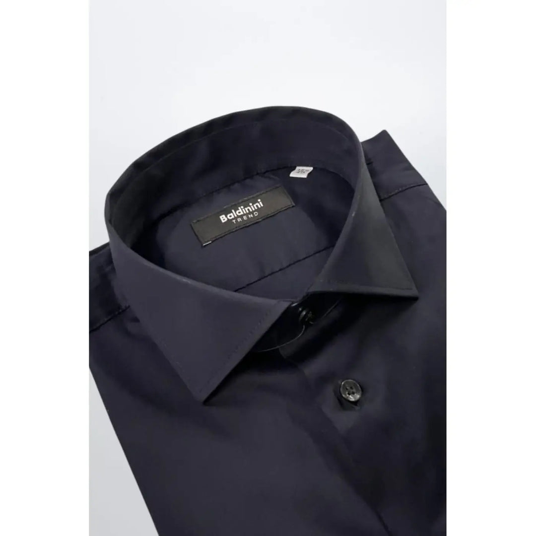 Baldinini Trend Black Cotton Men’s Shirt