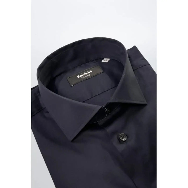 Baldinini Trend Black Cotton Men’s Shirt