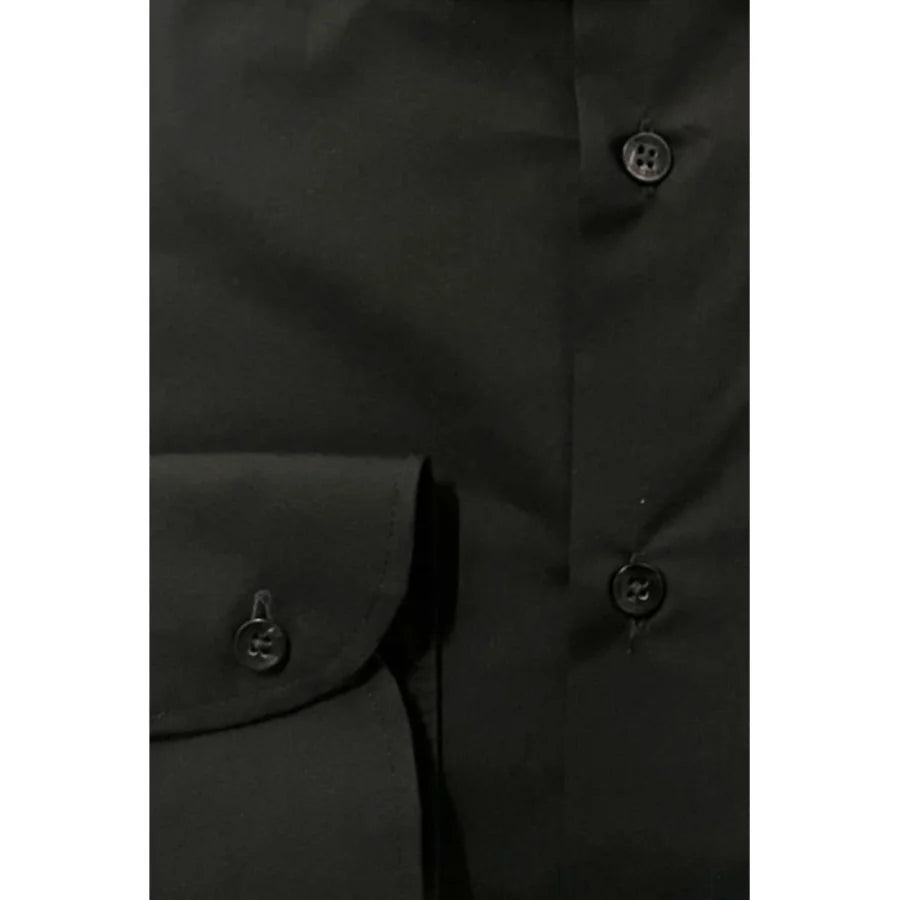 Baldinini Trend Black Cotton Men’s Shirt