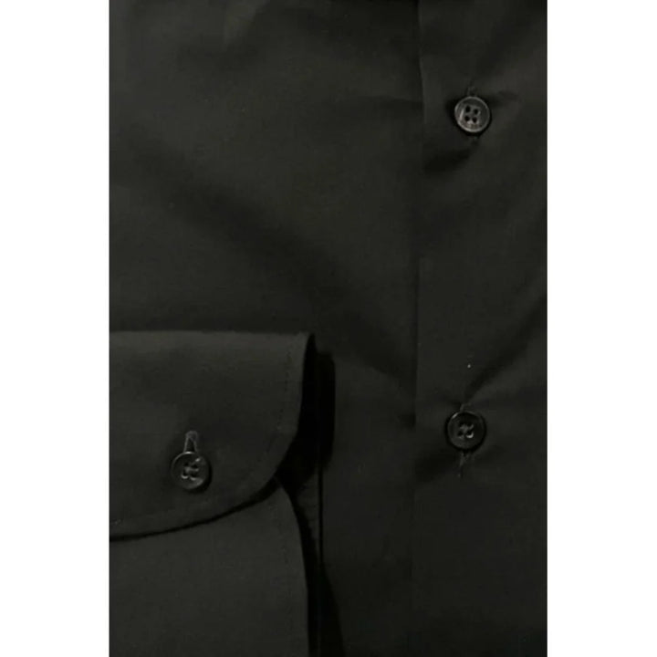 Baldinini Trend Black Cotton Men’s Shirt