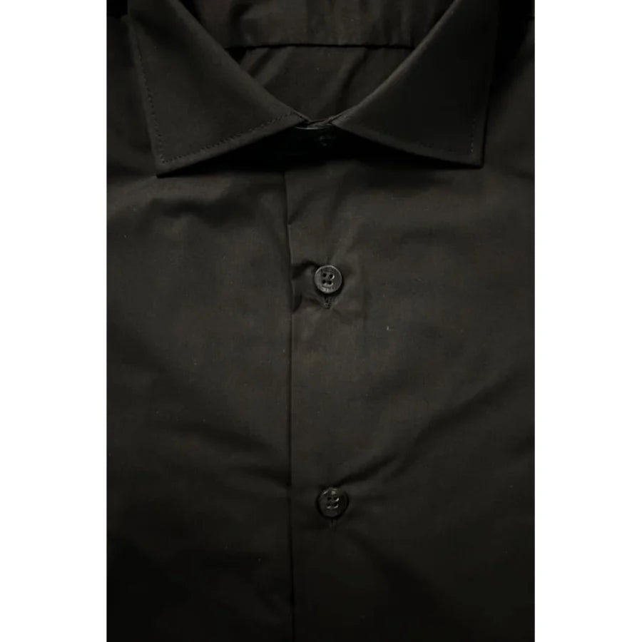 Baldinini Trend Black Cotton Men’s Shirt