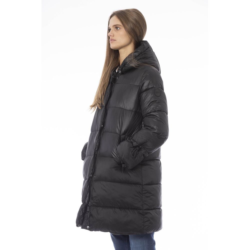 Baldinini Trend Puffer Jackets - Black Nylon Jacket Coat