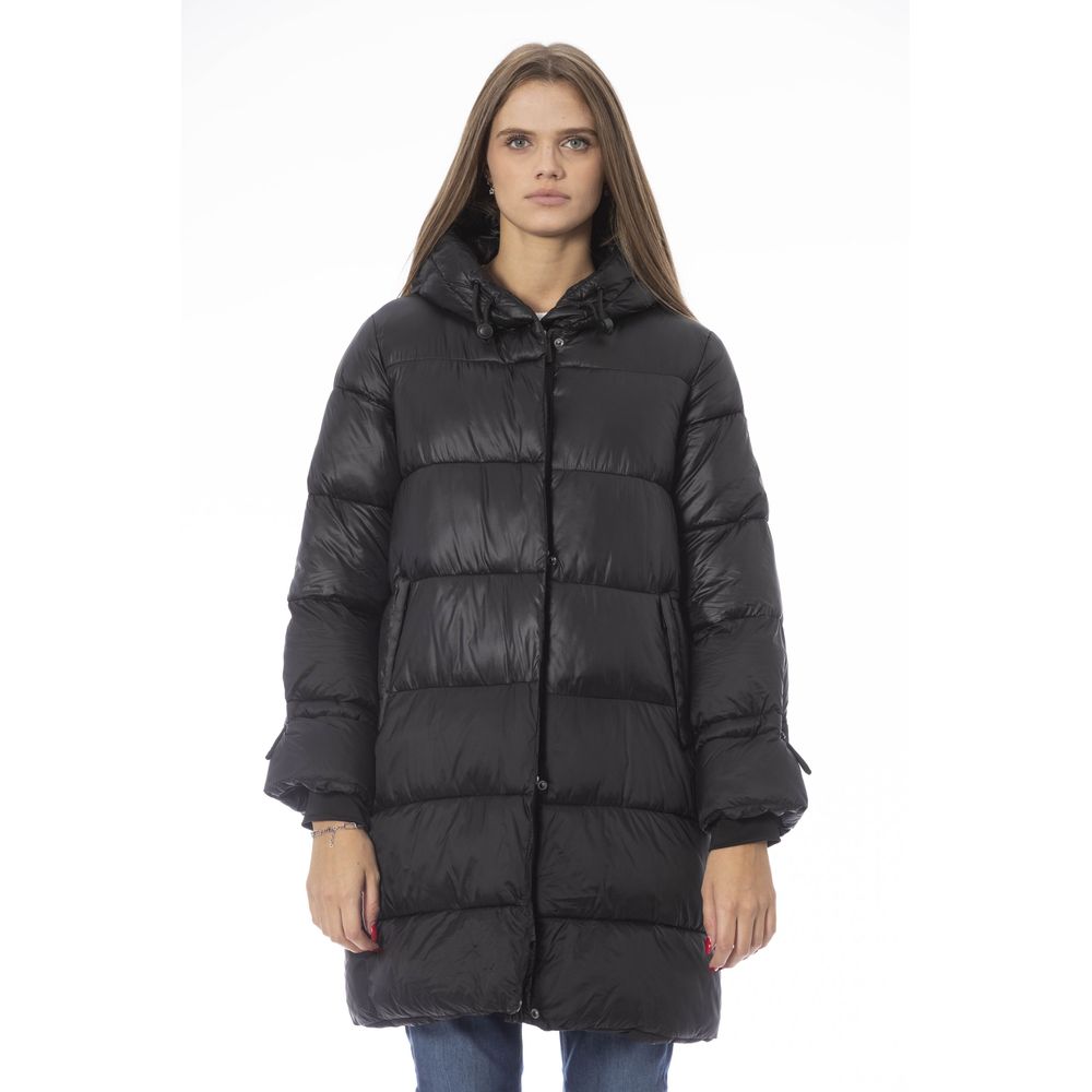 Baldinini Trend Puffer Jackets - Black Nylon Jacket Coat