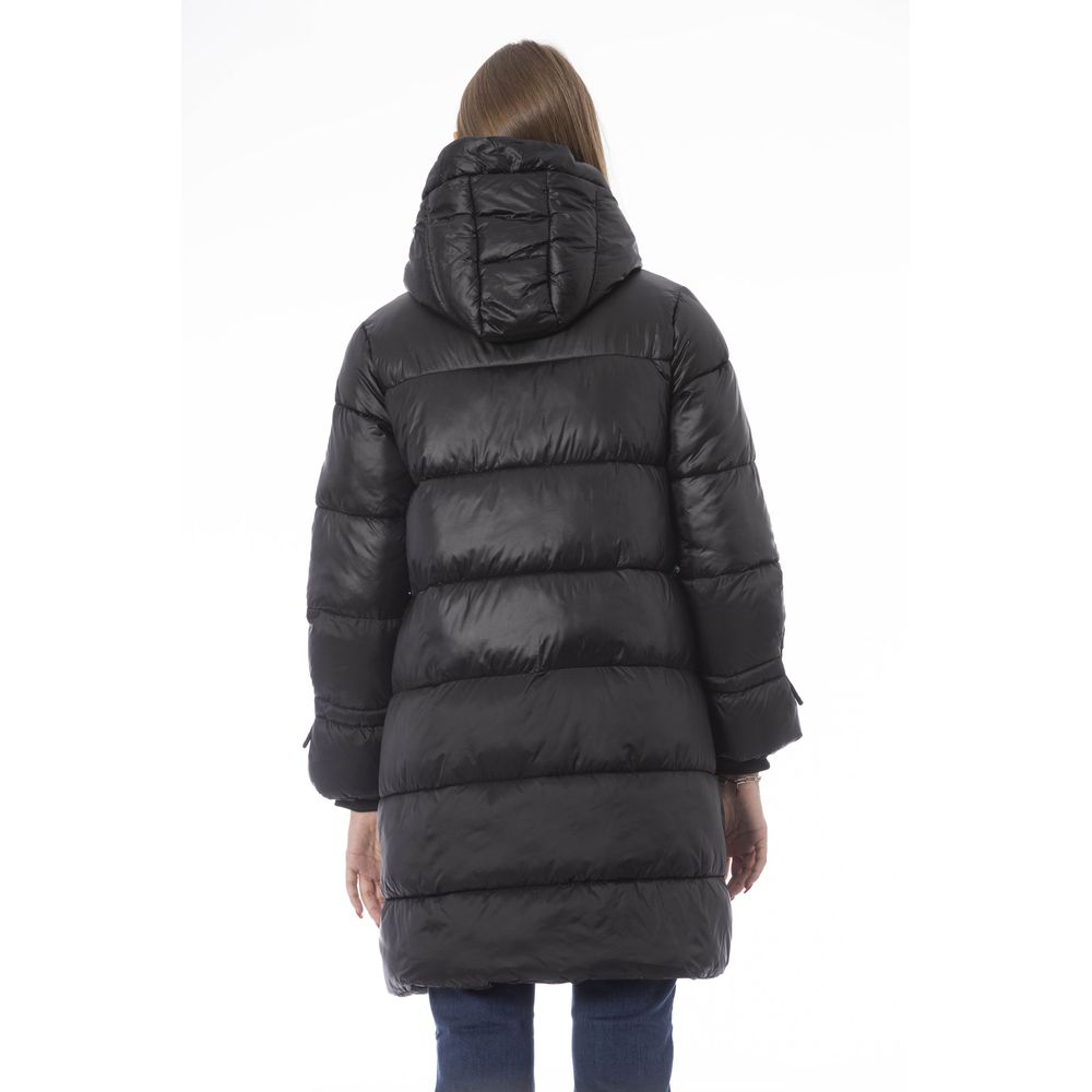 Baldinini Trend Puffer Jackets - Black Nylon Jacket Coat
