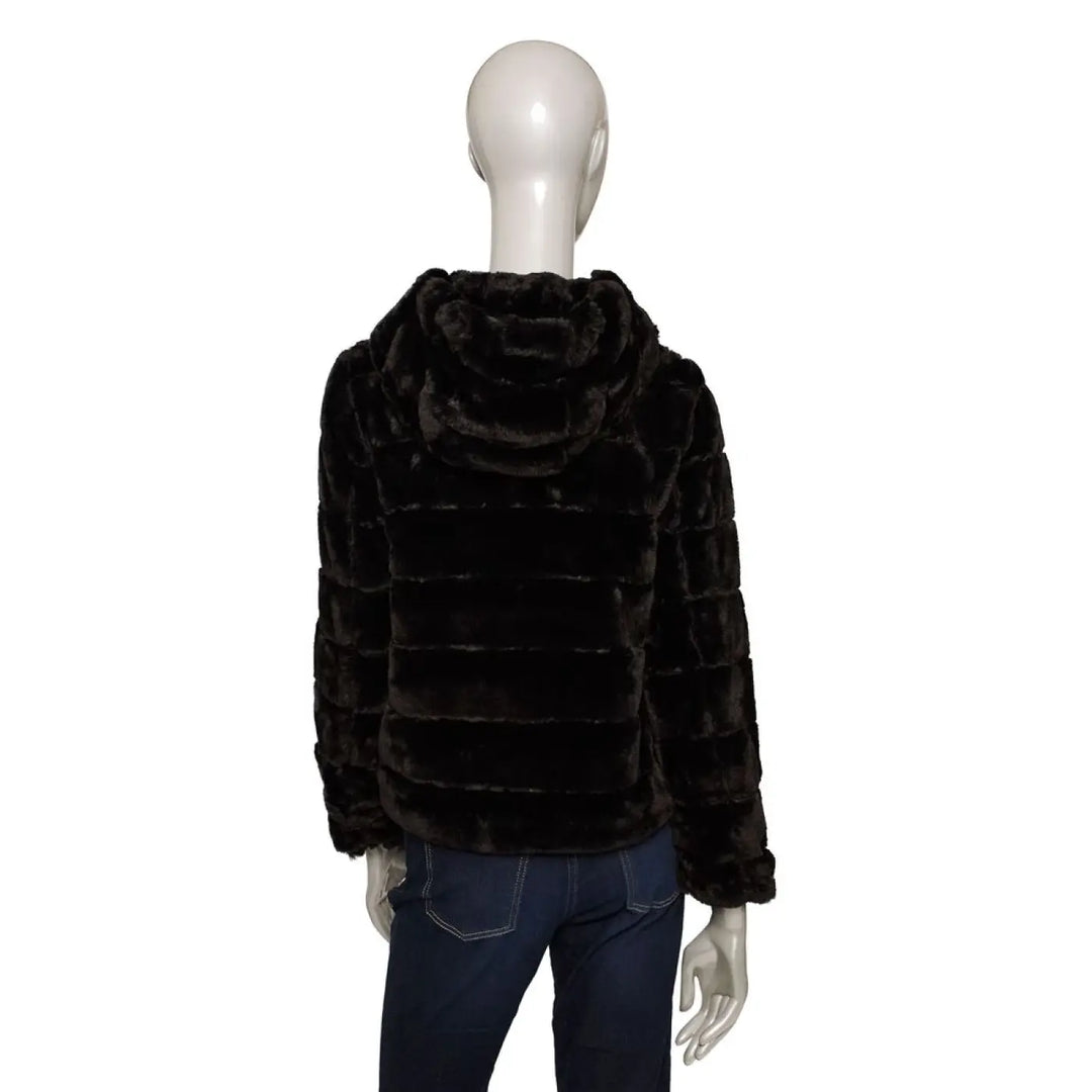 Baldinini Trend Black Polyester Jackets &amp; Coat