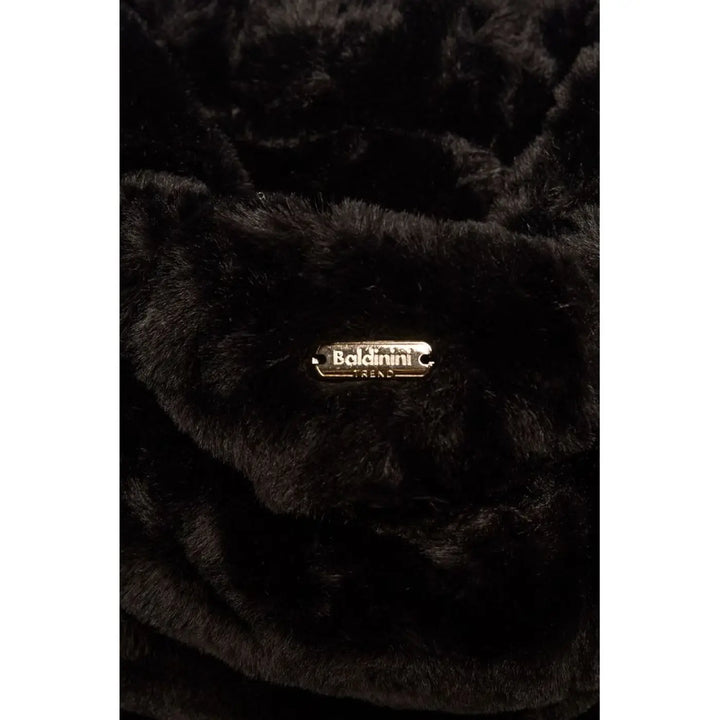 Baldinini Trend Black Polyester Jackets &amp; Coat