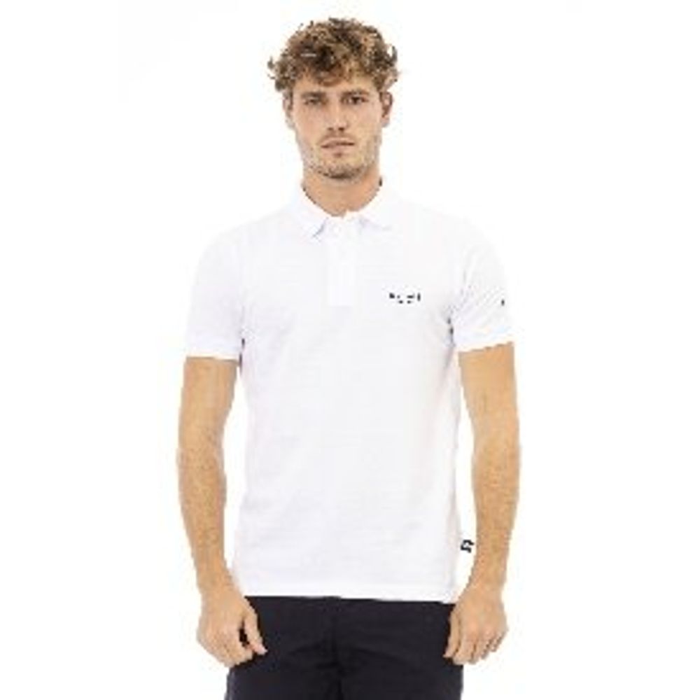 Baldinini Trend Black and White Cotton Polo Shirt