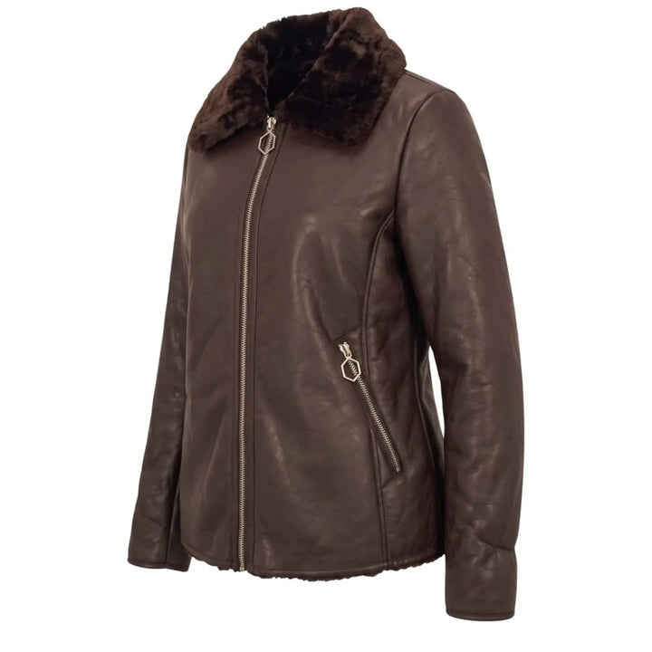 Baldinini Trend Brown Polyester Women Jacket