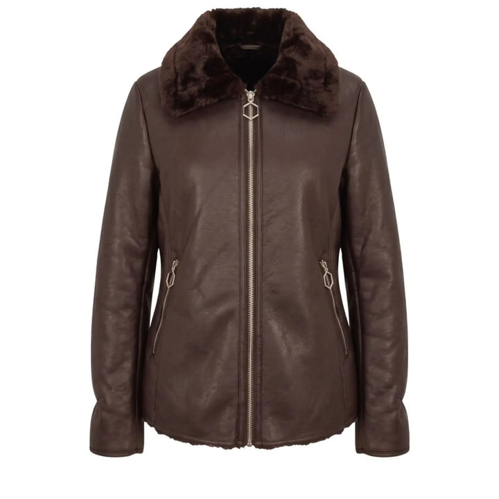 Baldinini Trend Brown Polyester Women Jacket