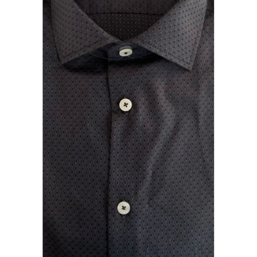 Baldinini Trend Gray Cotton Men Shirt