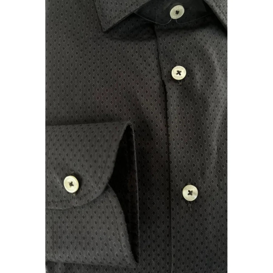 Baldinini Trend Gray Cotton Men Shirt