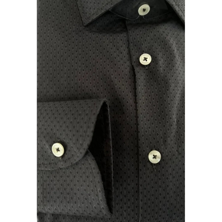 Baldinini Trend Gray Cotton Men Shirt