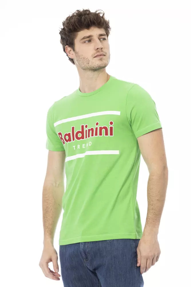 Baldinini Trend Green Cotton Men T-shirt