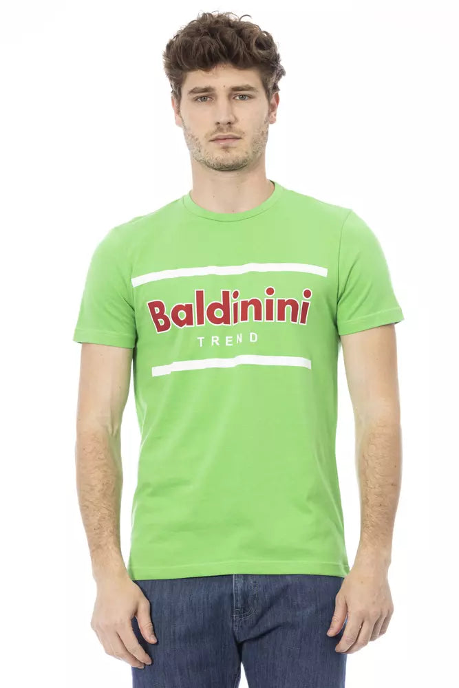 Baldinini Trend Green Cotton Men T-shirt