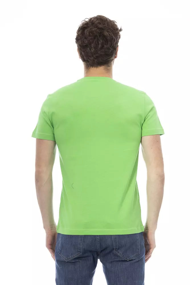 Baldinini Trend Green Cotton Men T-shirt