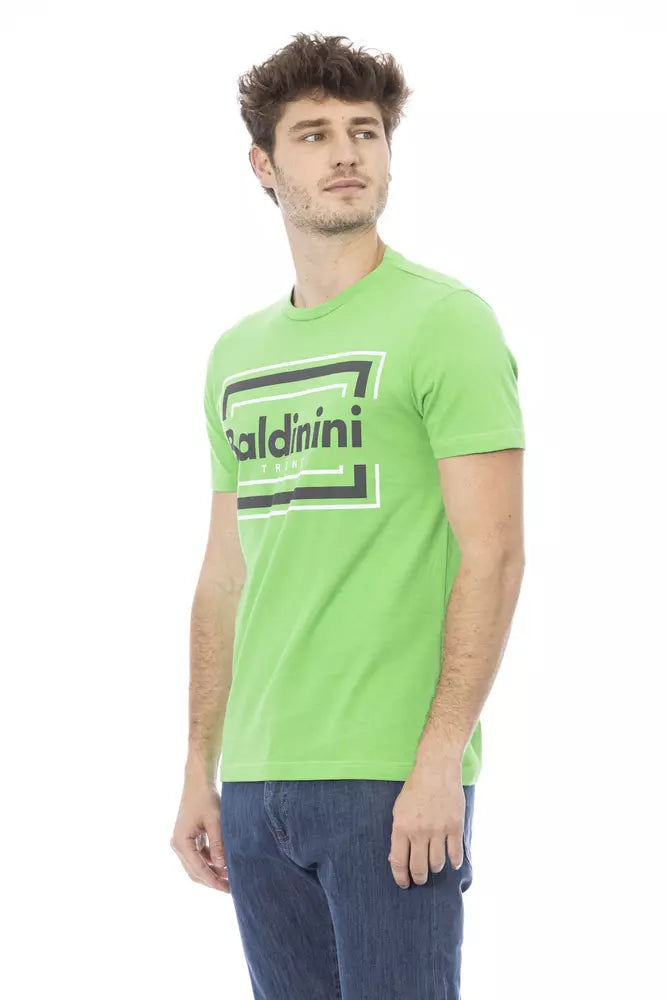 Baldinini Trend Green Cotton Men T-shirt